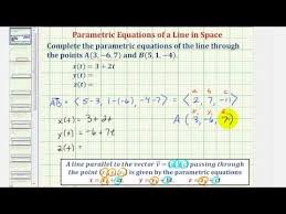 Find The Parametric Equations Of A Line