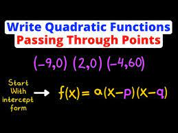 Write Quadratic Functions In Standard