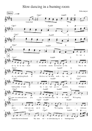 You can download free mp3 as a separate song and download a music collection from any artist, which of course will save you a lot of time. Slow Dancing In A Burning Room Sheet Music For Piano Solo Musescore Com