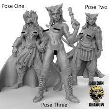 NSFW Tiefling Female Rogues / Sorceress nude Resin 28mm 32mm - Etsy Norway