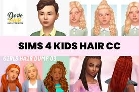 ultimate list of sims 4 kids hair cc