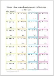 Algebra Maths Worksheet Digital Solving