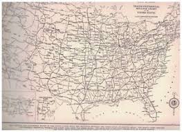Details About 1942 Transcontinental Mileage Chart Of The United States Automobile Routes