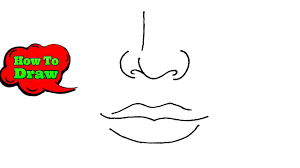 how to draw a nose and lips how to