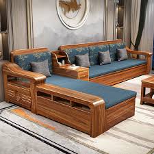 ugyen wood solid wood sofa new chinese