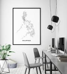 Print Philippines Map Wall Art