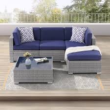 Sonkuki 5 Piece Pe Rattan Wicker For