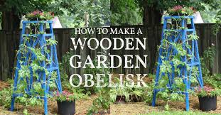 build a wooden garden obelisk step