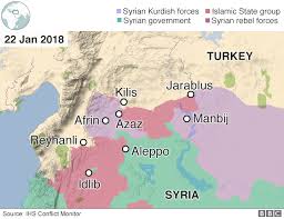 Online map of syria google map. Syria Offensive Turkish Troops Capture Villages In Afrin Bbc News