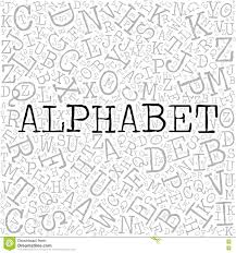 Alphabet Theme With Letter Pattern On The Background Stock Vector