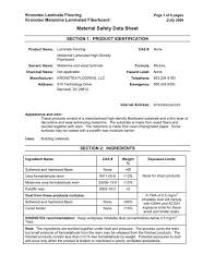 material safety data sheet formica