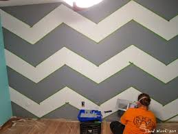 geometric triangle wall paint design