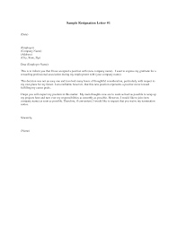 Letter Of Resignation Template Bravebtr