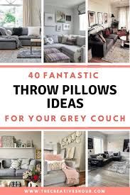 40 Throw Pillows For Grey Couch For A