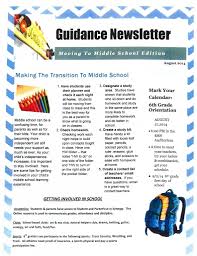 Guidance Newsletter Scenic Middle School