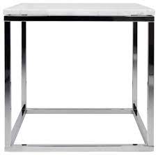 Modern Square Marble Metal Side Table