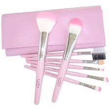 lydia 7pcs pink makeup brush set with case