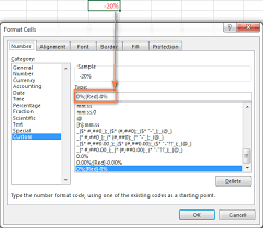 how to show percene in excel