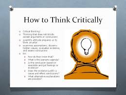 To developing critical thinking skills, it's important to make notes, particularly if you're listening to a lecture or watching a presentation. Thinking Critically With Psychological Science To Be Human