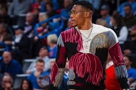 Due to postponements, westbrook only ended up missing two contests, but this will be the point guard's first action since back on jan. Russell Westbrook On Instagram Curly Hair Men Cool Hairstyles Big Forehead