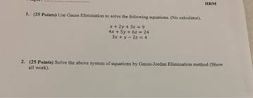 use gauss elimination to solve the