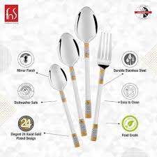 Gold Plated Cutlery Set 24 Pieces