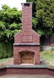 Outdoor Fireplace Brick Red Brick