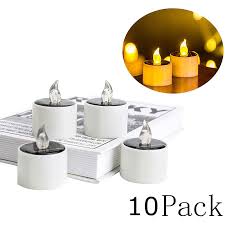 10pack Solar Tea Lights Candles Light