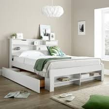 fabio white wooden bookcase storage bed