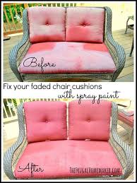 Faded Chair Cushions With Spray Paint