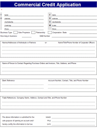 Credit Application Form Template Created In Microsoft Excel 2007