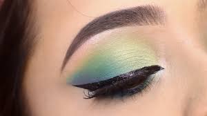 green eye makeup step by step