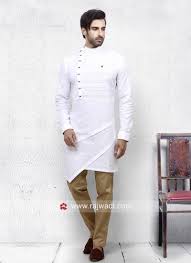 Attractive White Color Pathani Set Eidsale2019 Rajwadi