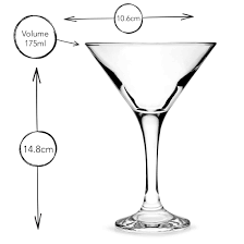 Essence Martini Cocktail Glasses 175ml