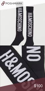Moschino X Hm Knee Long Socks Size 10 11 5 Moschino X Hm