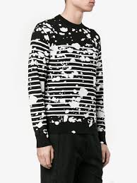 dior homme paint splatter stripe sweater 980 black men clothing sweatshirts dior shoes sneakers