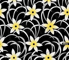 seamless yellow and white flower design