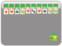 You will have to remove all cards from the deck by stacking them at the top right of the game. Klondike Solitaire Summer