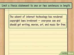 It is the core essence of the entire paper, and this is why it. How To Write A Thesis Statement With Pictures Wikihow