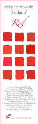 favorite shades of red paint