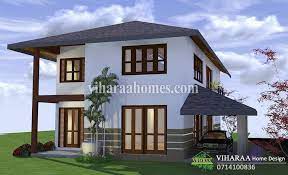 Two Story House Plan And 3d Horana