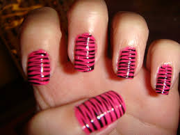pink zebra nail art design filmymantra