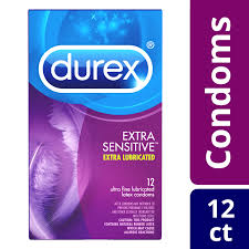 Durex Extra Sensitive And Extra Lubricated Ultra Fine Latex Condoms 12 Condoms Walmart Com