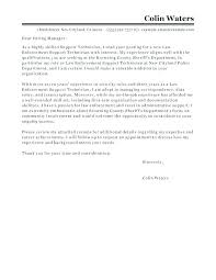 Entry Level Law Enforcement Cover Letter Examples Best Of