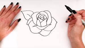 rose drawing easy super easy drawings