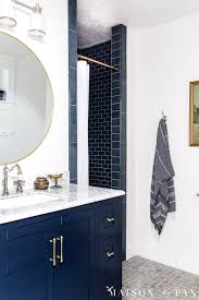 blue and white bathroom design maison