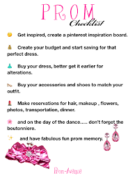 the prom checklist prom avenue