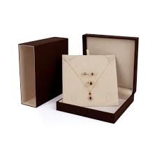 brown cream jewelry packaging box