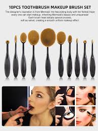 10pcs toothbrush shape makeup brushes