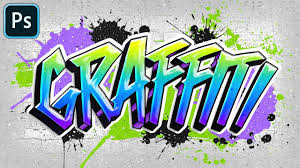 graffiti text effect in photo